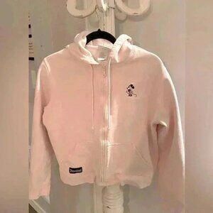 Disneyland Disney Pink Official Zip Up Hoodie with Minnie Mouse - XL ⭐️